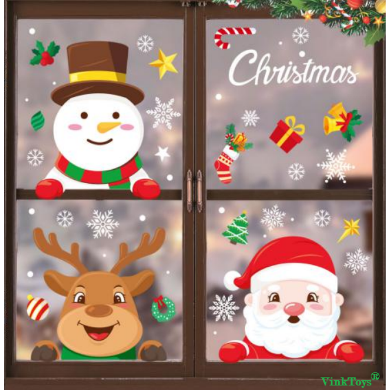 Kerst raamstickers - Set 2